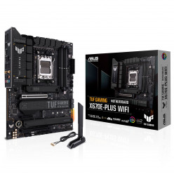 ASUS TUF GAMING X670E-PLUS WIFI, Socket AM5, AMD X670, 16Phases, Dual 4xDDR5-6400, APU AMD graphics, HDMI, DP, 2xPCIe 5.0 X16, 4xSATA3, RAID, 4xM.2 PCIe 5.0, 1xPCIe x4, ALC S1220A HDA, 2.5GbE LAN, WiFi6E/BT, 1xUSB-C Gen2x2, 5xUSB3.2 Gen2(2C+3A), 7xUSB3.2,